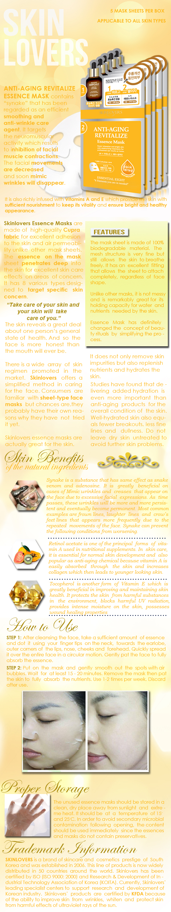Skinlovers Essence Masks